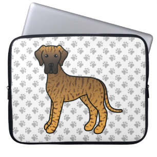 Capa Para Notebook Bindle, Grande Dane - Cartoon, Cão e patas