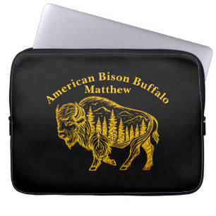 Capa Para Notebook Bison em uma Ilustração de Floresta