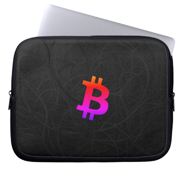 Capa Para Notebook Bitcoin Miami Neurônio Preto (Frente)