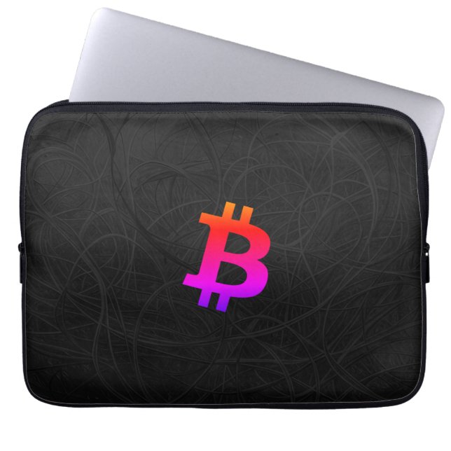 Capa Para Notebook Bitcoin Miami Neurônio Preto (Frente)