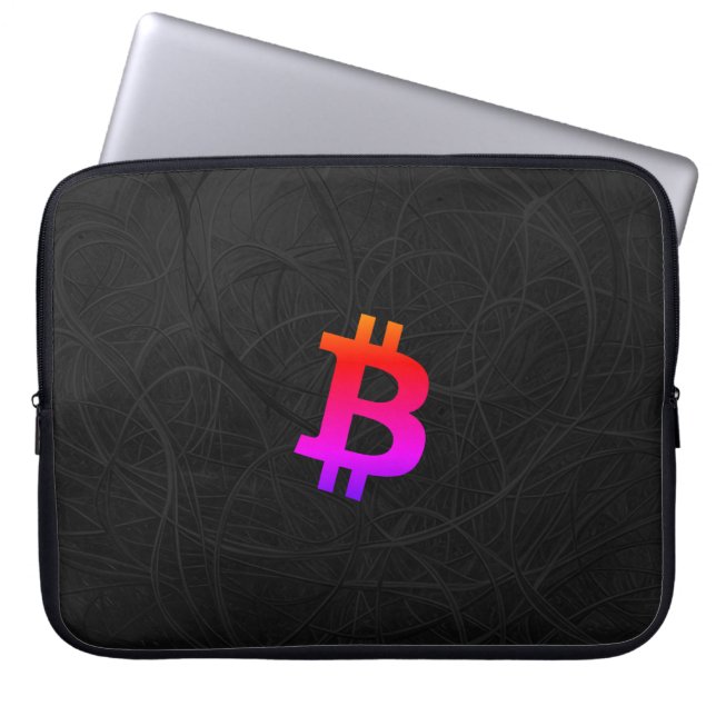Capa Para Notebook Bitcoin Miami Neurônio Preto (Frente)