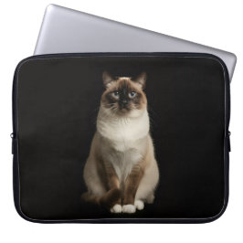 Capa Para Notebook Black 4 Luxe Laptop Sleeve, Birmanese Cat
