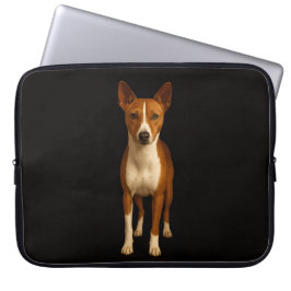 Capa Para Notebook Black 4 Luxe Laptop Sleeve, Classy Basenji Dog