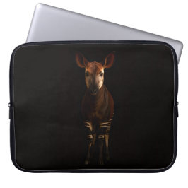 Capa Para Notebook Black 4 Luxe Laptop Sleeve, Forest Okapi