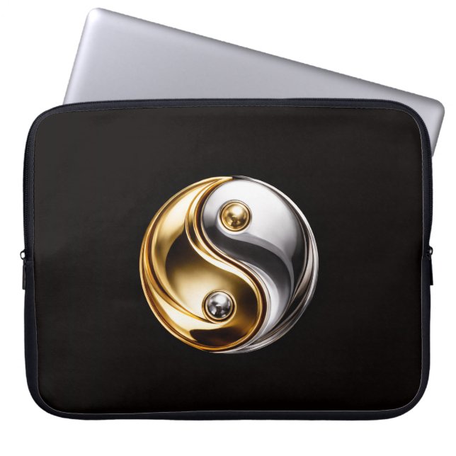 Capa Para Notebook Black 4 Luxe Laptop Sleeve, Harmony Yin Yang (Frente)