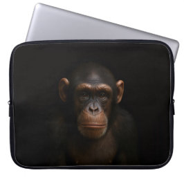 Capa Para Notebook Black 4 Luxe Laptop Sleeve, Serene Chimpanzee