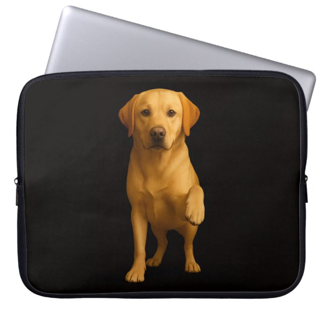 Capa Para Notebook Black 4 Luxe Laptop Sleeve, Tender Labrador (Frente)