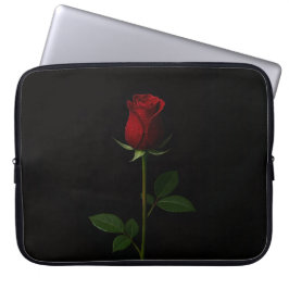 Capa Para Notebook Black 4 Luxe Laptop Sleeve, Velvet Red Rose