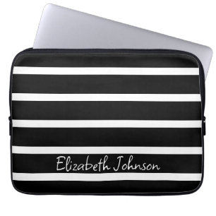 Capa Para Notebook Black and White Strike Moderno Personalizado