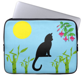 Capa Para Notebook Black Cat in the Sunlit Garden Electronics Bag