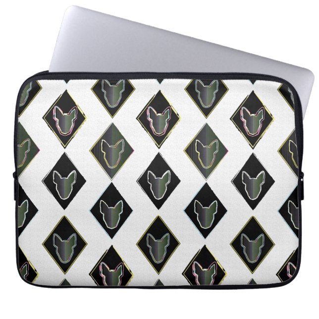 Capa Para Notebook Black Diamond Bull Terrier (Frente)