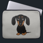 Capa Para Notebook Black e Tan Dachshund, de curte curta<br><div class="desc">Doxie de Cartoon Bonito</div>