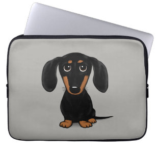 Capa Para Notebook Black e Tan Dachshund, de curte curta