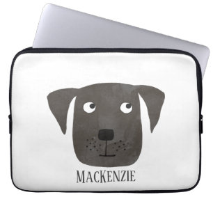 Capa Para Notebook Black Labrador Retriever Dog