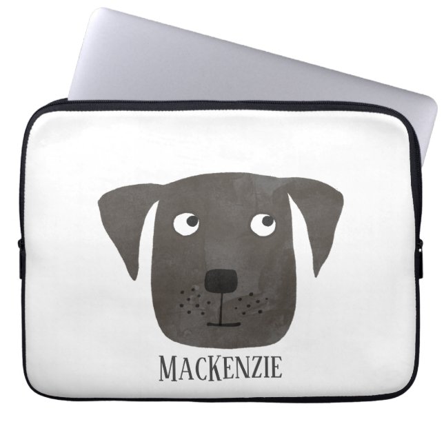 Capa Para Notebook Black Labrador Retriever Dog (Frente)