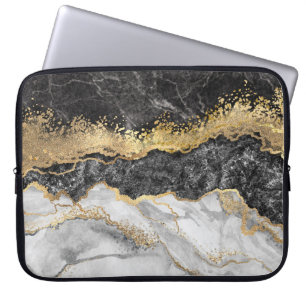 Capa Para Notebook Black Marble Design Laptop Case Sleeve