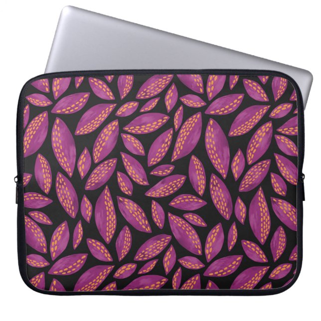 Capa Para Notebook Black Purple Autumn Deixa Bolsa de laptop (Frente)