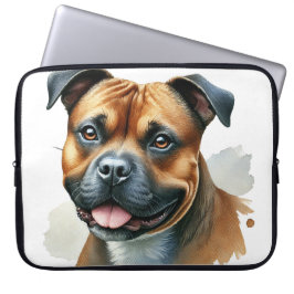CAPA PARA NOTEBOOK BLACK & TAN AMERICAN STAFFORDSHIRE TERRIER DOG