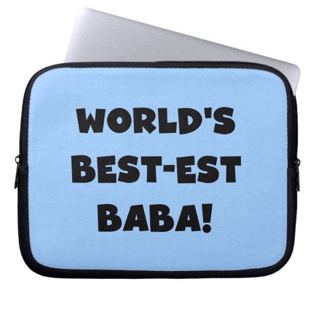 Capa Para Notebook Black Text Best Baba T-shirts e presentes (Frente)