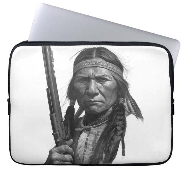 Capa Para Notebook Black & White Geronimo (Frente)