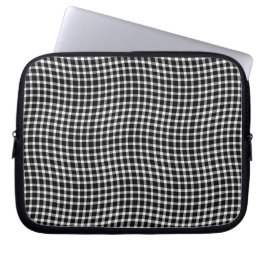 Capa Para Notebook Black White Plaid Checker Seamless Pattern