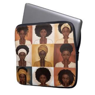 Capa Para Notebook Black Women Praying Laptop Sleeve