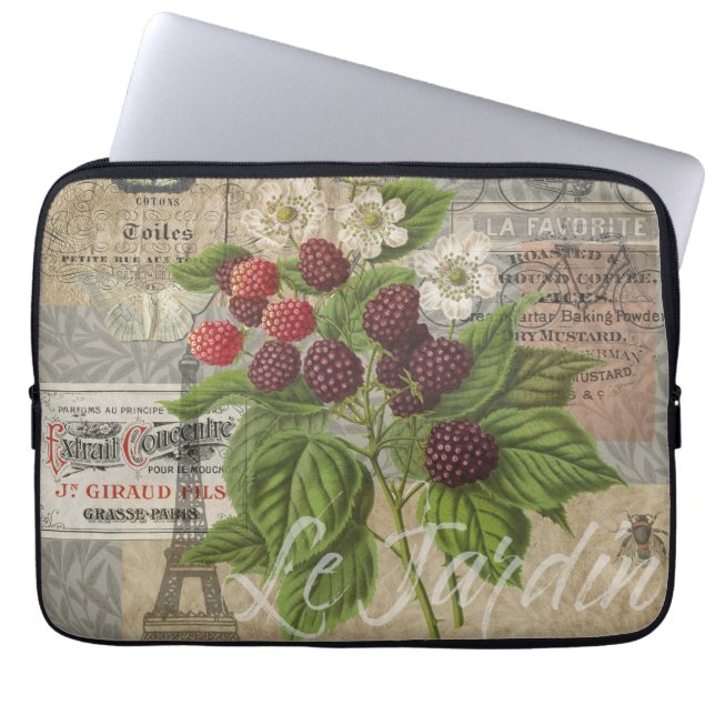 Capa Para Notebook Blackberry Floral Garden Fllower Butfly Art (Frente)