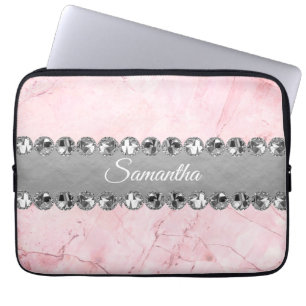 Capa Para Notebook Bling do Diamond da Mármore Rosa