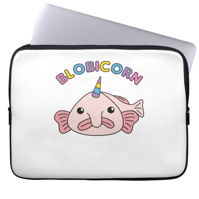 Capa Para Notebook Blobfish Funny Unicorn Blobicorn (Frente)