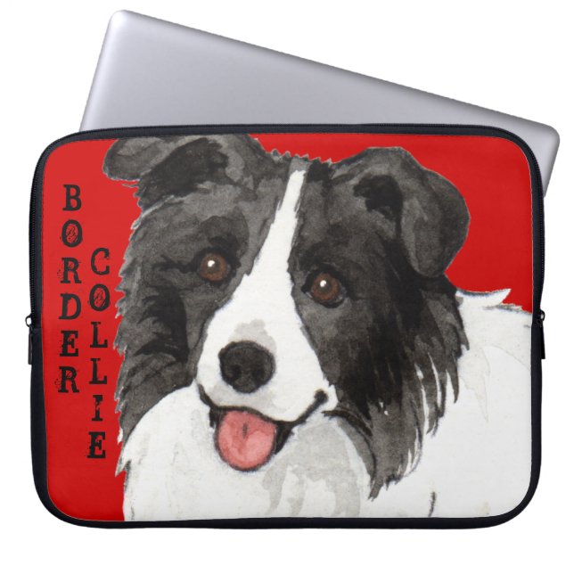Capa Para Notebook Bloco da cor de border collie (Frente)