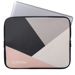 Capa Para Notebook Bloco geométrico à moda moderno elegante da cor