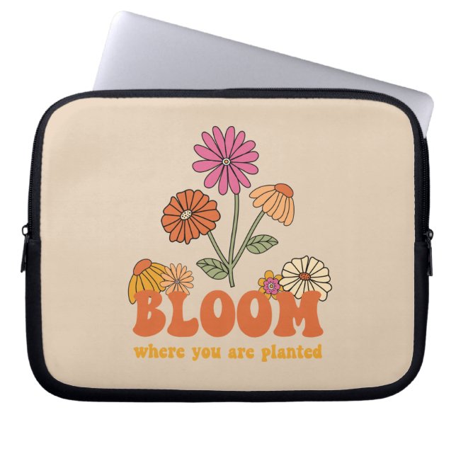 Capa Para Notebook Bloom onde você está plantado (Frente)