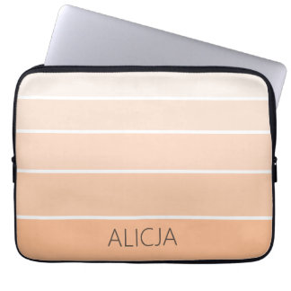 Capa Para Notebook Bloqueio de cores Peach Fuzz | Nome Elegante