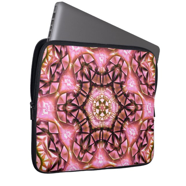 Capa Para Notebook Bloqueio de salmão pinto escovado com fio queimado (Frente Esquerda)