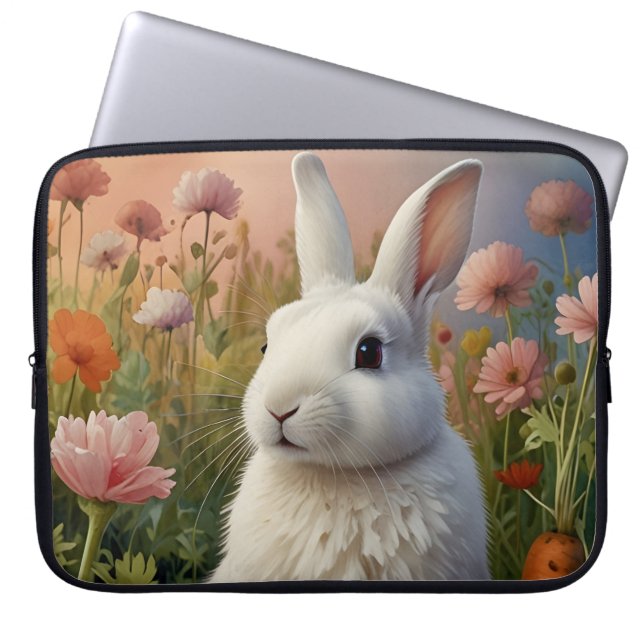 Capa Para Notebook Blossom Bunny & Carrot Patches Bag (Frente)