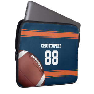 Capa Para Notebook Blue and Orange Stripes Jersey Grade de Ferro