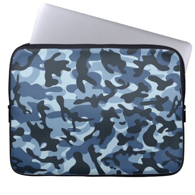 Capa Para Notebook Blue Camouflage   (Frente)