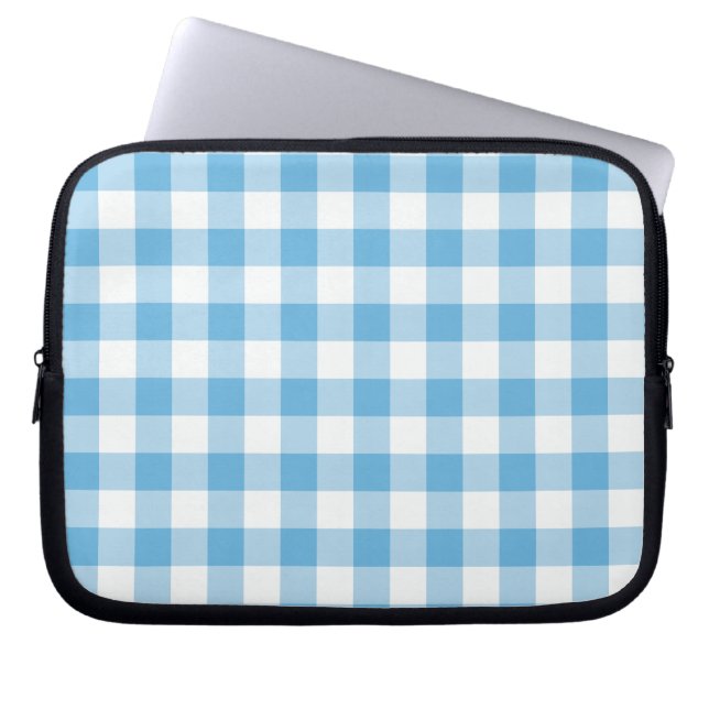 Capa Para Notebook Blue Gingham (Frente)