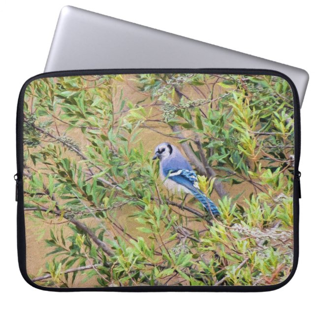 Capa Para Notebook Blue Jay sobre Myrtle da Cera do Sul (Frente)