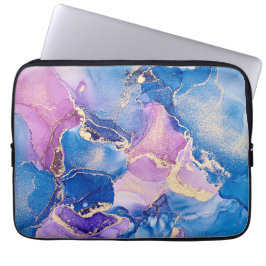 Capa Para Notebook Blue marble abstract art Laptop Sleeve