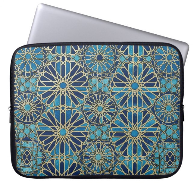 Capa Para Notebook blue mosaic (Frente)