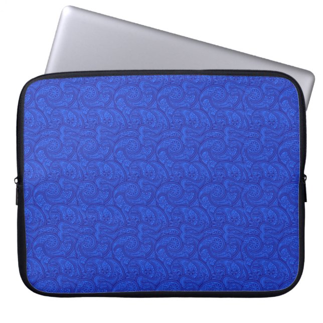 Capa Para Notebook Blue Paisley (Frente)