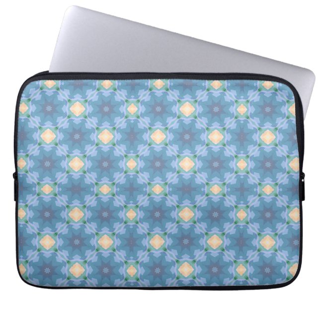 Capa Para Notebook Blue Patterned (Frente)