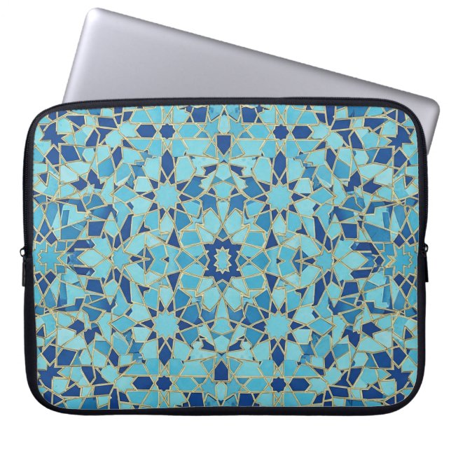 Capa Para Notebook blue shades mosaic (Frente)