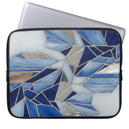 Capa Para Notebook blue silver mosaic 1