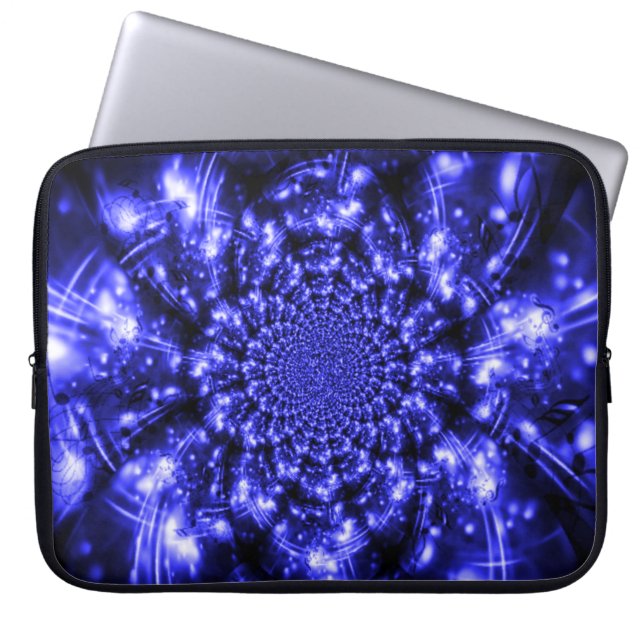Capa Para Notebook Blue Sparkling Lights (Frente)
