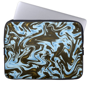 Capa Para Notebook Blue Stormy Marble, Bolsa de laptop