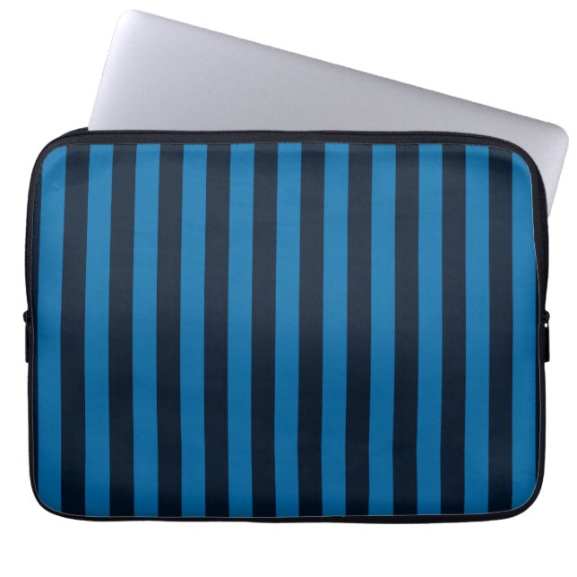Capa Para Notebook Blue Vertical Stripes Background Customize This! (Frente)
