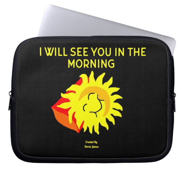 Capa Para Notebook Boa Bolsa de laptop Noite de Neoprene Sun (Frente)