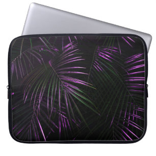 Capa Para Notebook Boa noite na floresta tropical. Palmeira deixa sel